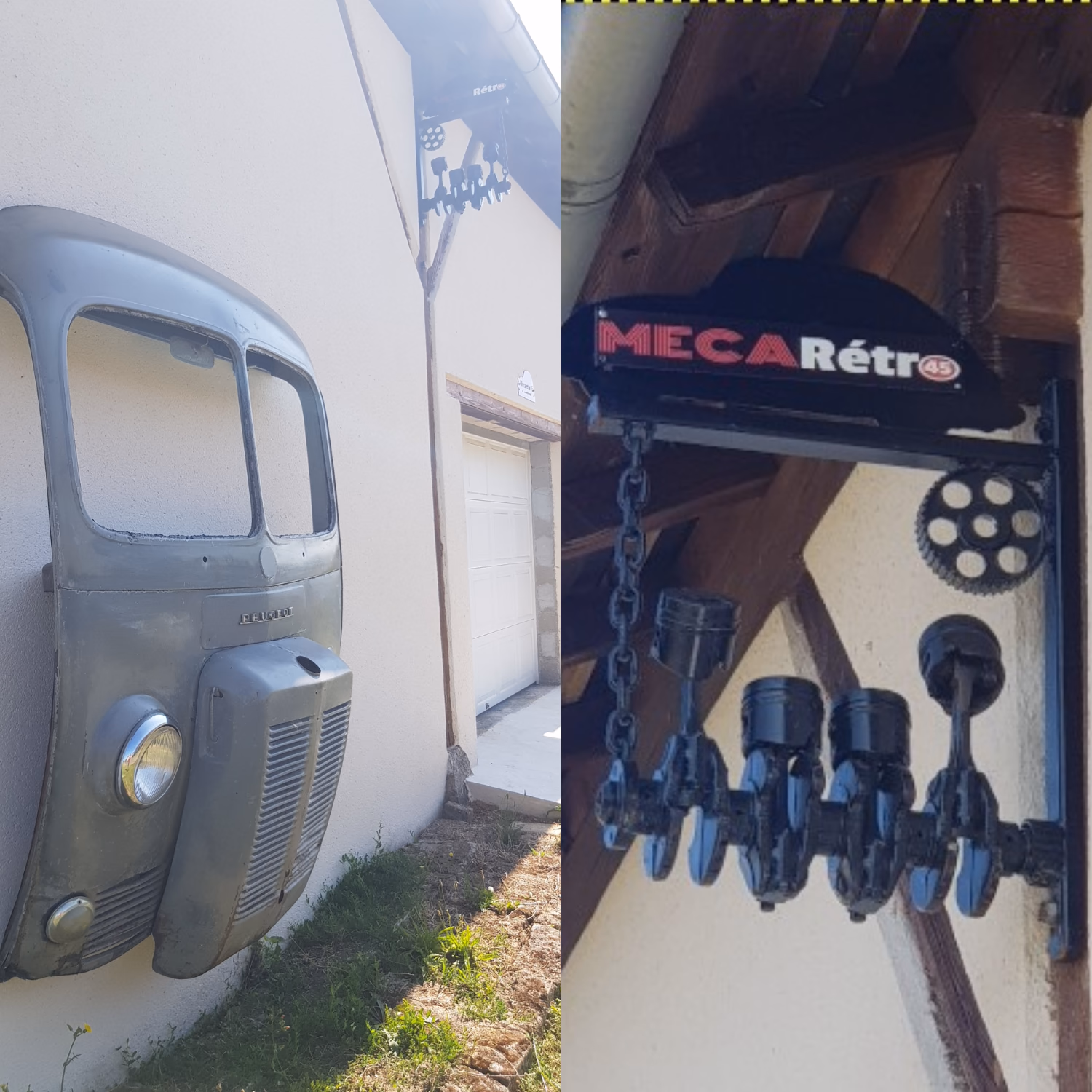 Enseigne et calandre Mécaretro 45